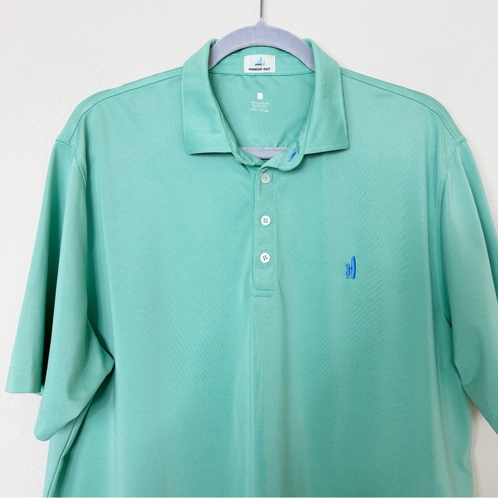 Johnnie-O men’s  performance mesh polo - fairway | Size Large | teal - Picture 3 of 5